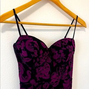 Windsor Black and Purple Floral Dress